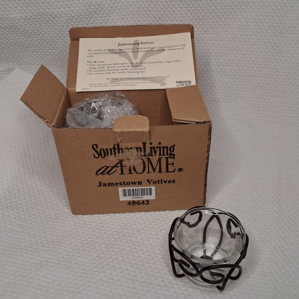 Southern Living at Home Jamestown Votive Candle Holders Set of 4 Open Box 40642
